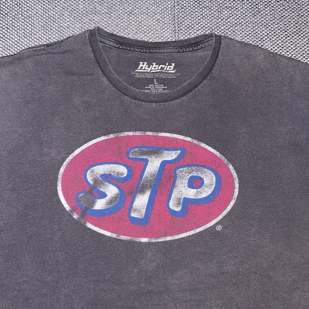 Vintage Y2K STP Racing Sun Faded Black T Shirt Mens Size Large 2000s L